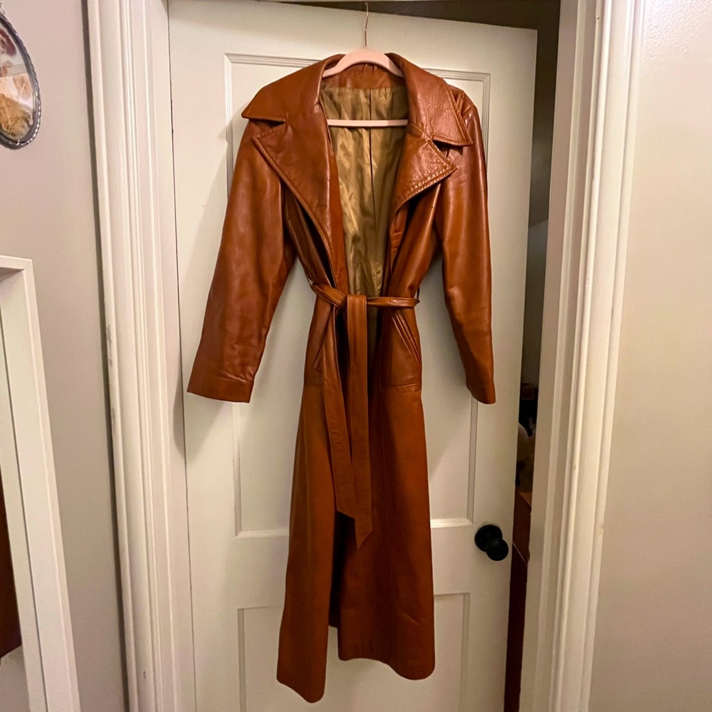 Vintage Leather New England Sportswear Co. Trenchcoat